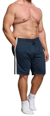 BadRhino Big & Tall Blue Lightweight Lounge Shorts - Men's - Plus Size Curve