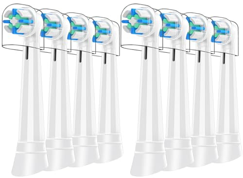 8 Stück Aufsteckbürsten kompatibel mit Oral B iO Aufsteckbürsten (Weiß, 8 stück (1er Pack))