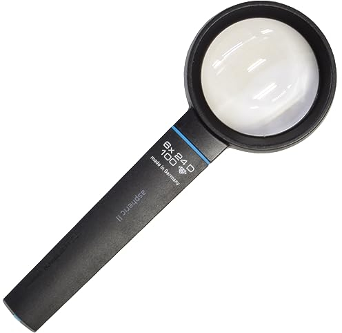 Eschenbach 265550 Leselupe d 50 mm mit bis zu 6-facher Vergrößerung, Schwarz