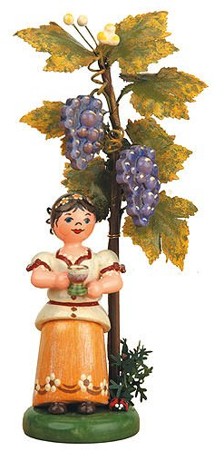 Kleine Figuren & Miniaturen Herbstkind - Wein - 13cm - Hubrig Volkskunst