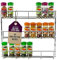 andrew james Wall Mounted Spice Rack – No Assembly Needed | Chrome Hanging Spice Shelf for Inside Cupboard Door or Wall | Kitchen Cupboard Organiser & Spice Storage Rack with Fixings – Holds 24 Jars