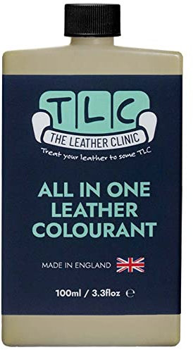 The Leather Clinic All in One Leather Colourant | Self Seal Leather Dye Repair Paint | Recolour Furniture, Sofas, Car Seats (Beige, 100ml)