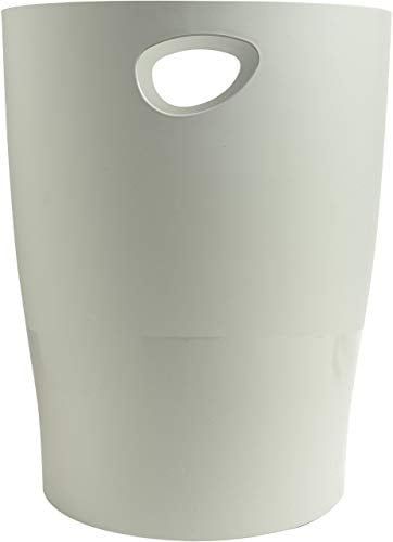 Papelera plastico exacompta ecoblack gris 15 litros