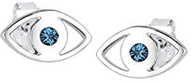Elli Ohrringe Damen Ohrstecker Evil Eye Auge mit Kristallen in 925 Sterling Silber