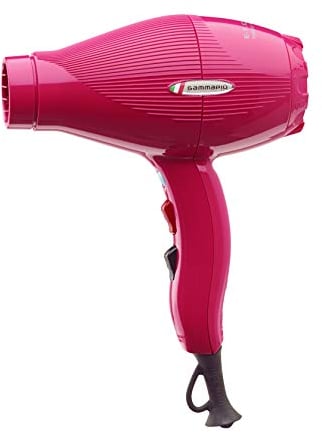 GAMMAPIU’ Asciugacapelli Professionale E-T.C. Light, Phon per Capelli Leggero (430gr), Phon Professionale Compatto, solo 18,5 cm, Griglia Rivestita in Tormalina, W1800-2100 (Spina ITALIA, Fucsia)