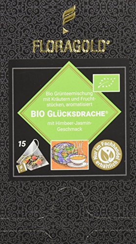 FLORAGOLD Pyramidenbeutel grüner Tee Bio Glücksdrache, 1er Pack (1 x 45 g)