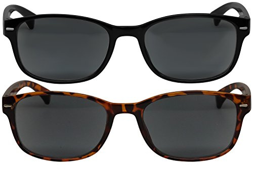 TruVision Readers OTC Reading Glasses 2Pk - 1 Sun Black 1 Sun Tortoise 1.00