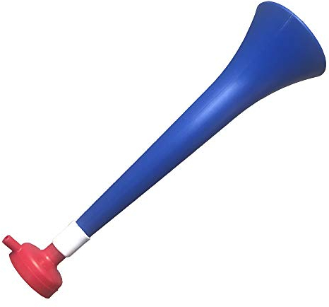 FUN FAN LINE - Packung x3 Kunststoff Vuvuzela Stadion/ungiftig Fußball Horn. Zübehor für Fußball- und Sportfeiern. Sehr Lautes Lufthorn für Animation. (Frankreich)