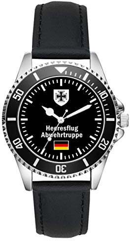 KIESENBERG Soldat Geschenk Bundeswehr Artikel Heeresflug Abwehrtruppe Uhr L-1066