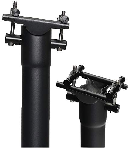QIKU Seatpost Mountain Bike, rennrad sattelstütze 27.2/31.6mm Fahrrad sattelstütze schwarz (27.2×400mm, UDmatt)