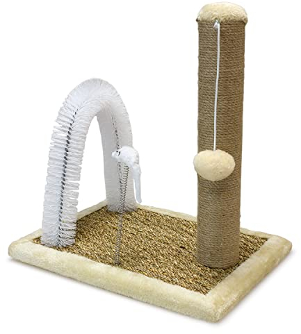 Arquivet, Rascador Gatos con Poste Bogart, 40 x 29 x 42 cm, Poste rascador para Gatos, Arañador Vertical para felinos, Accesorios, afilador uñas, Juguetes para Gatos