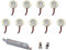 VBLED® Mini spot LED encastrable pour salle de bain, en acier inoxydable, IP67 étanche, 12 V, 0,3 W, 15 lm, blanc chaud 3000 K 9 blanc chaud.