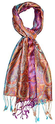 Lorenzo Cana Luxus Seidenschal für Männer Schal 100% Seide gewebt Herrenschal elegant Paisley Muster Pastellfarben 7864711