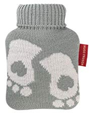 Hugo Frosch Mini-Wärmflasche 0,2 l mit Strickbezug Füße Pastellgrün