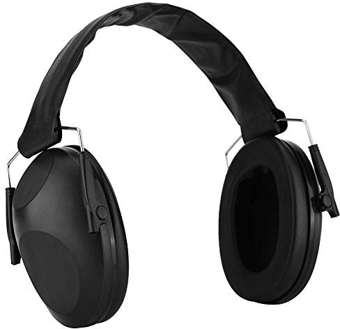 ASHATA Geräuschreduzierende Ohrenschützer, Gehörschutz-Kopfhörer-Headset, Schießohrschützer, Gehörschutz für Bauarbeiten Schießstand Jagd(Schwarz)