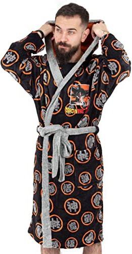 Dragon Ball Z goku robe robe robe noir pyjamas robe peignoir S