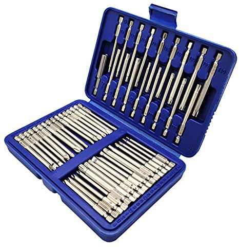 50 Stück Hex Schraubendreher Bits Set, S2 Sechskant Bit Bohrer Set, 75 mm Torx-Schraubendreher-Sets Magnetisch Elektrowerkzeuge Reparatur-Kits mit Aufbewahrungsbox (Sandstrahlen)
