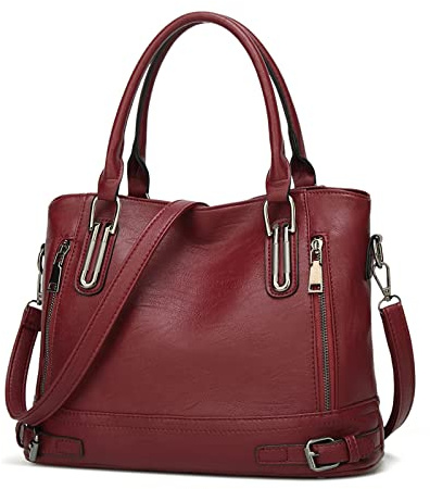 DIRRONA Klassisch Damen Handtaschen Frau Umhängetasche Beiläufig Reise Täglicher Working Shopping Gebrauch Schultertasche Frauen Groß Rot