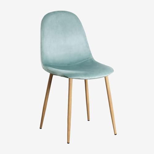 SKLUM Chaise de Salle à Manger en Velours Glamm Bois Naturel Vert Sapin