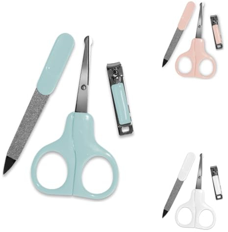 Baby Care Baby Maniküre-Set Nagelpflegeset Nagelschere, Nagelknipser, Nagelfeile, Farben:türkis