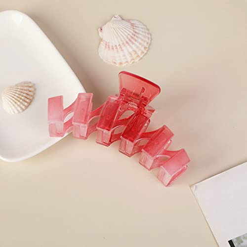 HETAN Verano 2022 Cola de caballo Tiburón Peinado Clip Mujer Jelly Gradient Claw Clip Peinado Cangrejo Peinado Clip,2,11cm
