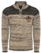 Carisma Strickpullover für Herren • Herren Troyer mit Stickerei • Angenehmer Regular Fit Pullover für Büro und Freizeit 7803 BEIGE XL