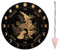 AHANDMAKER 7.8 Hexenkatze Pendel Brett, Wünschelrute Wahrsagen Metaphysische Message Board, Holz Brett mit Kristall Wünschelrute Pendel Halskette, Zauberei Hexenfeste Hexerei Wicca Altar Supplie Kit