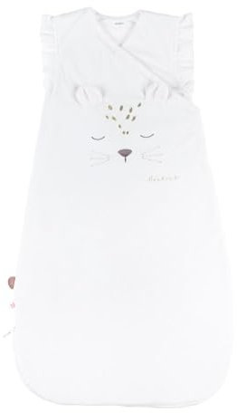 Noukie's - Gigoteuse bébé Hiver 6-24 Mois- 100 cm - TOG 2 à 3,5 - Fermeture Zippée - Polyester/Coton - Blanc Kendi