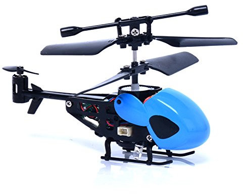 2023 Nuevo - helicóptero Radio Control Mini Aviones Remoto Micro 2CH 2 RC RC RC Canal Helicóptero Disco Gravitación (Azul, Talla única)