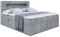 ALTDECOR Boxspringbett mit Matratze und Lattenrost, LED Boxbett, Topper, Polsterbett mit Bettkasten, Bett mit Stauraum H3-Matratze, Doppelbett, Springboxbett - ORGOL - 180x200 - Grau Samt