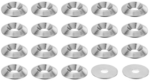 PATIKIL M5 Rifinitura Svasato Rondella, 20pz 18mm Dia. 3.5mm Rondelle a Testa Svasata Alto 304 Inox Acciaio Tazza Rondella Vite Rondelle a Tazza Guarnizione per Industriale Costruzione