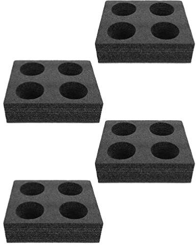 WeBert Plateaux Porte-Boissons en Mousse, 4 Porte-Verres en Mousse, Plateau Porte-gobelets à café à emporter for Camping, caravanes, Camping-Cars, Bateaux – Espace for 4 Tasses