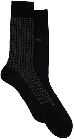 BOSS Herren 2p Miniallover Mc Regular Socks, Black1, 39-42 EU