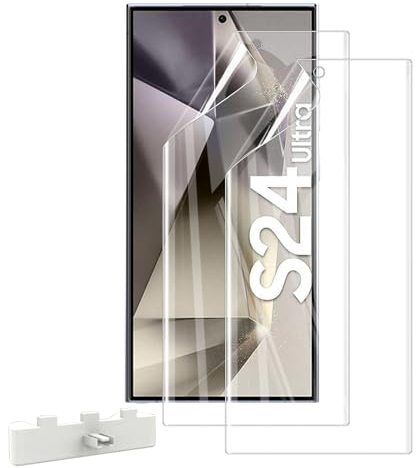 WFTE [2-Pezzi Pellicola Protettiva per Samsung Galaxy S24 Ultra 5G [Copertura Massima][Senza Bolle] HD Trasparente Morbido TPU Pellicola Protettiva per Samsung Galaxy S24 Ultra 5G