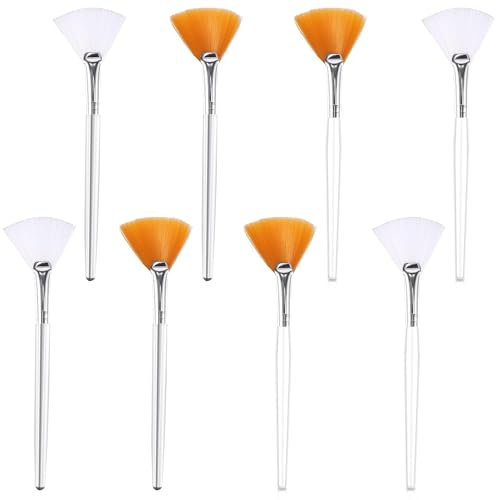 ZEACCT 8 Cepillo Limpiador Facial, Cepillo de Limpieza para Máscara Facial, Herramientas Aplicadoras de Máscara, Aplicadores Facialesl, Cepillos para Ventilador, Cepillos de Maquillaje para Pelar