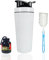 VASUKEY Stainless steel 740ml supplement shaker bottle for gym and sports, GYM shaker bottle for men and women with shaker ball, cleaning brush and protein holder keychain