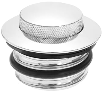 Create idea Motorrad-Pop-Up-Tankdeckel Belüfteter Aluminium-Tankdeckel Kompatibel mit Har-Ley Davidson 58,9 X 44,7 Mm Im Uhrzeigersinn Drehbarer Tankdeckel Silber