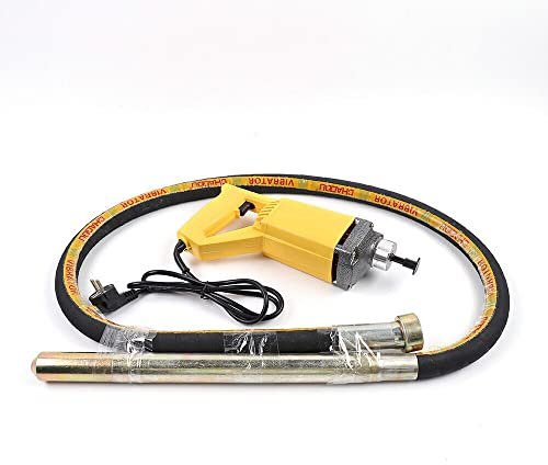 Hormigoneras Electricas Vibrador De Hormigon Eléctrico Hormigonera Batidora Mortero Industrial Para Concreto, Varilla Vibratoria Es De 35 mm, Manguera De 2 M, 1300 W 4300 RPM