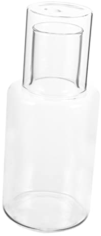 Alipis Caraffa in Vetro Trasparente Per Acqua Da Comodino Con Bicchiere in Vetro Caraffa Per Acqua e Bicchiere Per Camera Da Letto e Casa