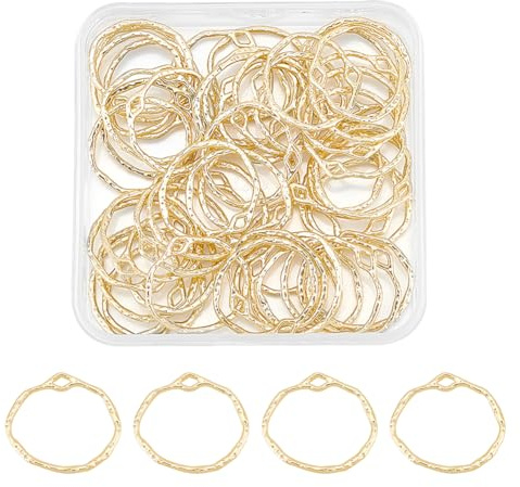 UNICRAFTALE Runde Offene Lünettenanhänger Mit Ringrahmen Aus Legierung Hellgoldenes Epoxidharz Gepresste Blumenschmuck Leeranhänger Für DIY UV Harz Gepresste Blumen Basteln Schmuckherstellung