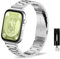 ZoRoll Bracelet Compatible avec Huawei Watch Fit 4 pro/4/3, Bandes Montre Remplacement Bracelets, Acier Inoxydable Métal Bracelet Hommes et Femmes Compatible avec Huawei Watch Fit 4 pro/4/3 - Argent