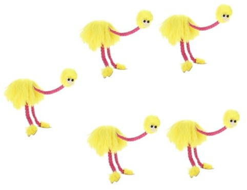 TOYANDONA 5stücke Ostrich Marionette Puppen-Spielzeug Für Junge Mädchen Interaktive Plüschmarionette Mit Handgefertigt Aus Strapazierfähigem Material Für Puppentheater Und Kreatives