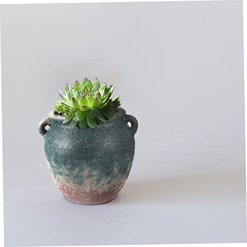 Gogogmee Keramik-blumentopf Mit Großem Durchmesser Rustikaler Pflanzentopfhalter Für Heimdekoration Und Büro