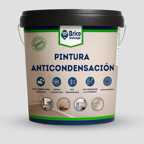 BRICOSALVAJE Pintura Anticondensación y Antihumedad para Interior-Exterior | Aislante Termico | Conservantes Antimoho (FIRMAMENT, 14 Litros)