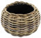 Spetebo Rattan Pflanztopf mit Kunststoff Einsatz - 29 x 19 cm - Garten Deko Blumenkorb Shabby Natur - Drypot Weide Flechtkorb Pflanzen Behälter Blumen Kübel