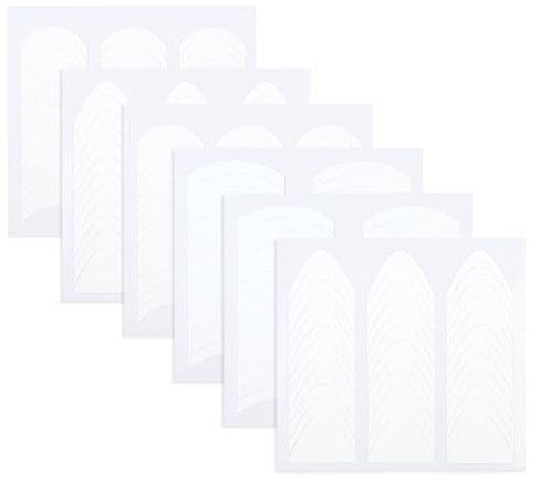 Larrel 3420 Stück/90 Blatt French Nails Schablone, 3 Stile Weiße French Nagelaufkleber Selbstklebende Maniküre Aufkleber für Maniküre Dekoration Kanten Hilfs DIY Werkzeuge