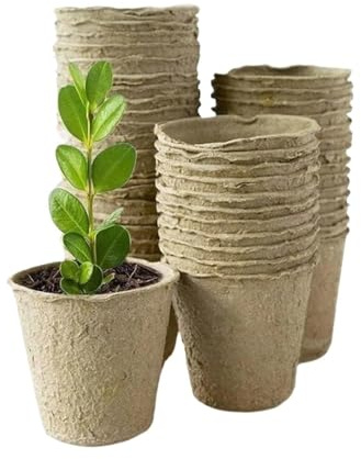 FJOADNVM Semenzaio 30 Pezzi di Carta for Coltivare vasi da vivaio, Tazza for Coltivare vasi da Coltivazione, Vassoio for Semi, Verdure, Piante, Fiori(30pcs Mix)