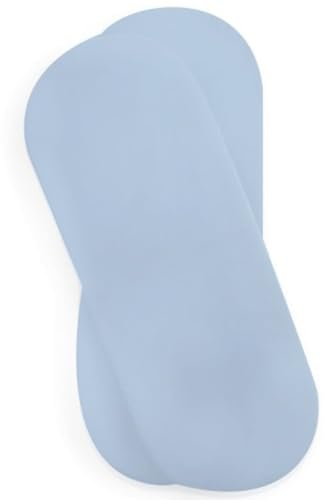 Clair de Lune Spannbettlaken für Babykörbchen, Jersey, Baumwolle, 74 x 30 cm, Blau, 2 Stück