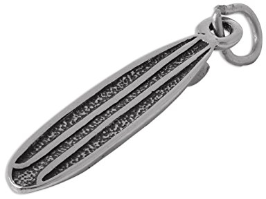 TheCharmWorks Sterlingsilber 3D Surfbrett Charmanhänger | Sterling Silver 3D Surfboard Charm