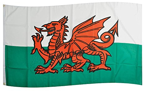 BANDERA de GALES 150x90cm - BANDERA GALESA 90 x 150 cm - AZ FLAG